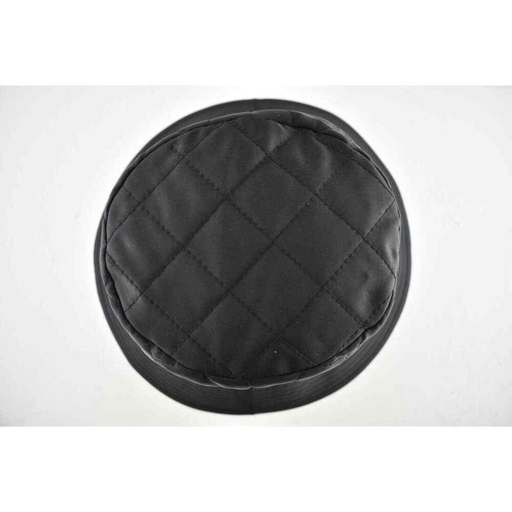 Celine Paris Black Quilted White Logo Nylon Twill Orange Sun Bucket Hat XS - Picture 10 of 12